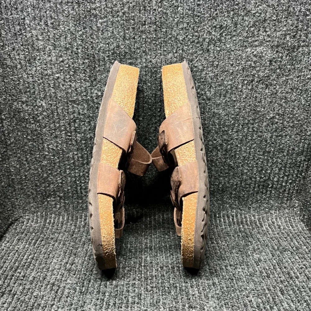 Birkenstock Mayari Sandals Womens Size 38 Brown Leather Strappy Cork Soles - Picture 5 of 9